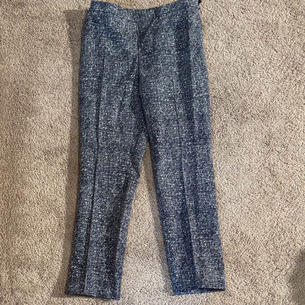 Akris Punto Navy and White Patterned Pants